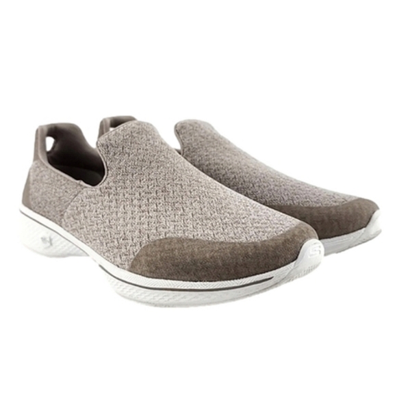 Skechers Performance Go Walk 4 Pursuit Walking Slip On Shoe Heathered Beige Sz 6 - Picture 16 of 16